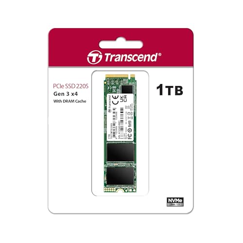 Transcend SSD NVMe Gen3 x4 M.2 1TB 3D TLC High Speed Cache DRAM - MTS220S